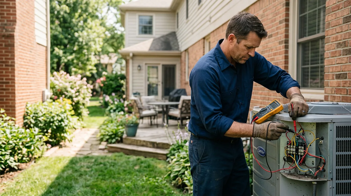 HVAC technician working near Carroll, OH